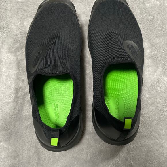 Oofos Oomg Shoes 10.5 Black Slip On Sport Recovery Cushioned Athletic Comfort - Picture 6 of 8